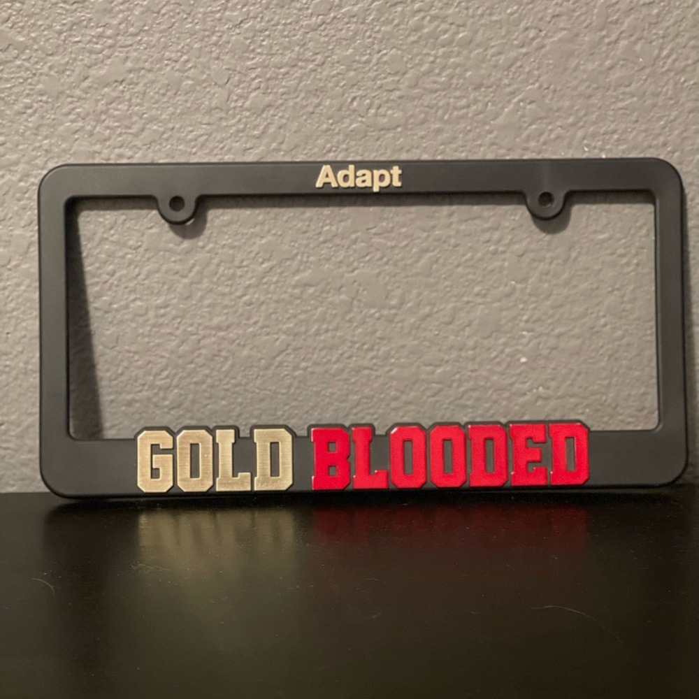 49ers GOLD BLOODED License Plate Frame